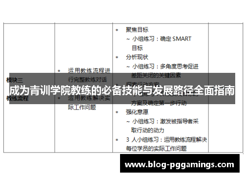 成为青训学院教练的必备技能与发展路径全面指南